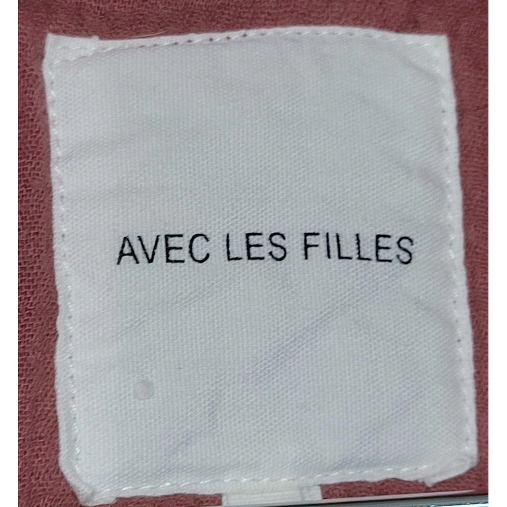Avec Les Filles Quilted Cotton Gauze Long Oversized Shacket Sz MISSING 1 BUTTON - Picture 6 of 16